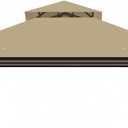 Replacement Gazebo Canopy for 10x12 Regency II Model L-GZ798PST | Heavy-Duty Ripstop Waterproof & UV Protective Top Cover, Khaki