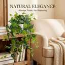 Waipfaru Fake Plants Artificial Plants Indoor, 1Pcs 34" Realistic Artificial Hanging Fake Pothos Vines Ivy Potted, Faux Pothos for Living Room Office Bedroom Bathroom Kitchen Shelves Indoor Home Decor
