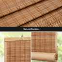 LazBlinds Blackout Bamboo Roller Shades, 28" x 72", Ceylon Light Russet