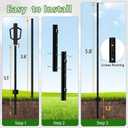 FOREHOGAR Metal Fence Post Black Splicing 7 feet, Pack of 8, T Posts for Fences Wire Mesh, No Dig Steel Stakes Fencing for Garden Yard Farm Outdoor Light Duty