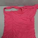 Women Sexy Spaghetti Straps Backless Lacing Pleated Slim Fit Summer Mini Dress for Cocktail Party (Small, Pink)