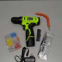 FADAKWALT Cordless Drill Set,12V Power Drill Set with Battery and Charger, Electric Driver/Drill Bits, 3/8'' Keyless Chuck,21+1 Torque Setting, 180 inch-lbs, with LED Electric Drill Set (Green)