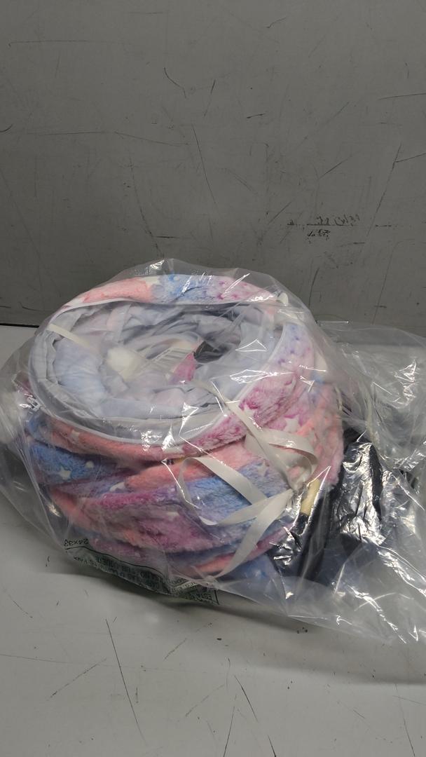 Lesure Cat Tunnel Bed for Indoor Cats - Cute Cat Donut Tunnel Toys with Washable Circle Cushion, Round Pet Peekaboo Cave Toy for Kitten/Puppy/Rabbit, Standard Ice Blue