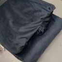 Dusty Blue Velvet Curtains 84 Inch Length 2 Panel Set for Living Room Modern Luxury Textured Thermal Darkening Long Drape Blocking Light Stone Blue Curtain for Bedroom Country Farmhouse Decor Back Tab