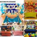 Spandex Table Cover 2 Pack 8FT Black Fitted Tablecloths,Washable Wrinkle Resistant Stretch Table Cloth Rectangle for Vendor Booth Display Items,Party Supplies for Adults,Wedding Decorations,Banquet