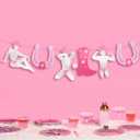 xo, Fetti Bachelorette Cowboy Dancer Foil Banner - 5 Ft. | Male Dancer Stripper Bach Party Decoration, Western Photobooth Backdrop, Last Rodeo Supplies, Brides Last Ride, Bridal Shower Supplies