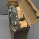 Sosation 6 Pcs Mini Christmas Tree Villages Tabletop Bottle Brush Trees Desk Small Christmas 6 Size Norfolk Pine Xmas Tree with Wooden Bases Spray Snow Separate for Table Indoor Winter Gift Decor