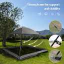 Screen House 10x10 Ft Square Camping Canopy Tent Sun Shade Gazebo Shelter Perfect for Outdoor Activities, Shale Gray