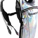Sojourner Rave Hydration Pack - Hydration Backpack - Hydropack with 2L Bladder - Water Backpack for Festivals, Hiking, Running, Biking and More (One Size, Holographic - Silver)