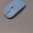 Wireless Bluetooth Mouse Rechargeable Long Lasting Dual Mode - BT 5.2 & 2.4G Silent RGB LED Mice, Slim Portable Ergonomic Mouse for Laptop/PC/Tablet/MacBook/iPad/Apple Devices(Blue)