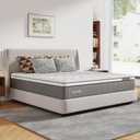 Novilla Twin Mattress 10 Inch,Twin Size Hybrid Mattress with Individually Wrapped Coils, Cool-Touch Nylon Cover & Cooling Gel Memory Foam for Spinal Alignment Mattresses in a Box CertiPUR-US Certified
