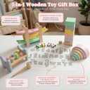 WOODENFUN Wooden Montessori Kids Toys Play Kit, Educational Learning Set, 10 inches x 12 inches x 5 inches