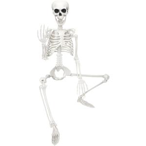 Skeleton Halloween Decor,3Ft Life Size Skeleton Full Body Plastic Human Bones for Halloween Decoration (Gray)