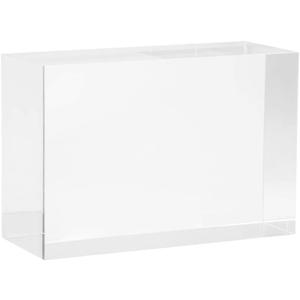 Clear Solid Acrylic Block - 6" x 4" x 2.36" All Diamond Polished Rectangle Clear Acrylic Cube for Display - Plexiglass Lucite Jewellery Block