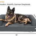 Big Barker Orthopedic Sofa Dog Bed - 7 Dog Bed for Large Dogs w/Washable Microsuede Cover - Elevated Dog Bed Made in The USA w/  (Sofa, Extra Large, Charcoal Grey) (X-Large)