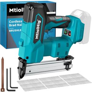 Cordless Brad Nailer Compatible with Makita 18V Lithium-Ion Battery, Powered Electric Nail Gun for Wood 18GA, Brushless Motor, 2 Mode, 18 Gauge 5/8 to 1-1/4 Inch, Tool Only