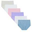 Hanes Women's Organic Cotton Panties Pack, ComfortSoft Underwear, 6-Pack (Colors May Vary) Size 10