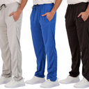 Real Essentials 3 Pack: Mens Sweatpants  Athletic Track Pants with Pockets | Workout, Running & Lounge (Big and Tall) (Set 1)