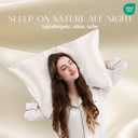 ZIMASILK 100% Pure Mulberry Silk Pillowcase 2 Pack, Soft and Smooth,Both Sides Premium Grade 6A Silk,600 Thread Count,with Hidden Zipper (Queen 20''x30'',Ivory)