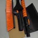 DooGooCoo [Upgrade] Ice Scraper & Extendable Snow Brush for Car Windshield [Military-Grade Sturdy] - 360 Pivoting Brush Head with Silicone Grip for Effortless One-Swipe Clean on Auto (Large)