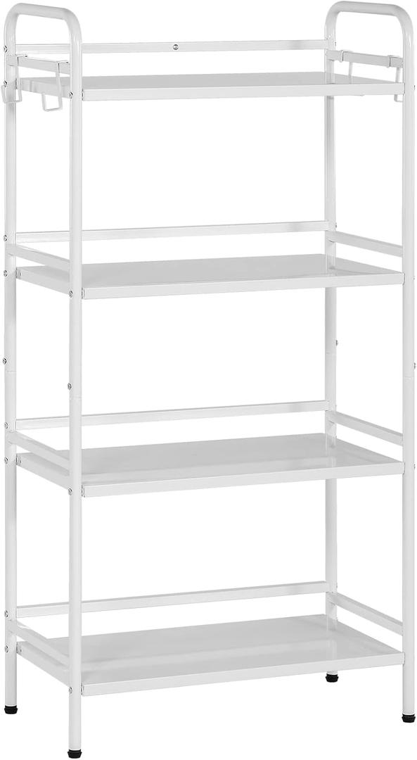 HDANI Storage Shelves, 4-Tier Metal Storage Rack with Shelf,Shelf Organizer,Garage Standing Shelving Unit for Laundry,Bathroom,Kitchen,Pantry, Closet,23.6''W X 13.8''D X 50 H''H,White