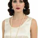 H&Bwig 1920s Wig Flapper Wigs Long Curly Wig for Women 20's Party Cosplay Brown Vintage Wigs Halloween Costume