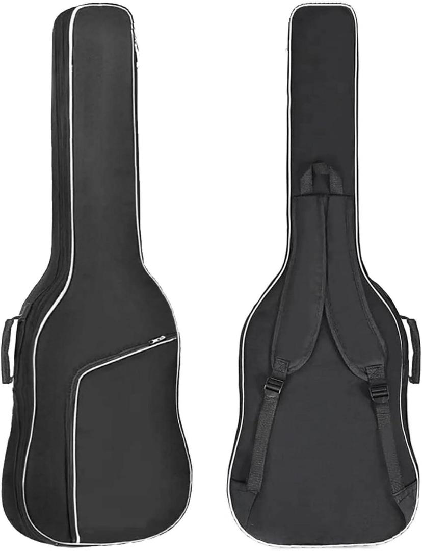 GIGKOUKI 39 inch Electric Guitar Bag Gig Bag 8mm Padding Backpack Padded Soft Guitar Case Black with Back Hanger Loop and Neck Strap