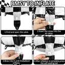 Race Car Balloons 10 pcs Tire Wheel Balloons Chequered Flag Balloons Helmet Tyre Racing Balloon Race Car Birthday Party Decorations