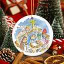 4 x Nativity Scene Ornament 2025  Cute Baby Jesus, Mary & Joseph Ceramic Ornament  Religious Christian Christmas Tree Decoration  Kids Nativity Gift, Faith Holiday Dcor, Christian Keepsake 2024