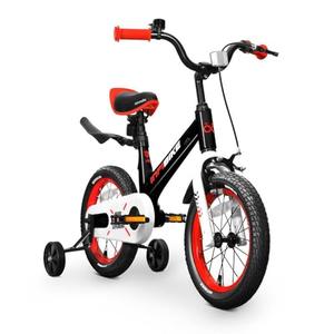 SereneLife Kids Bike with Training Wheels - 14” Toddlers Bicycle w/Adjustable Seat Height, Alloy Steel Frame, Dual Brake System, Full Chain Guard, Reflector, Bell, Kickstand, for 3-5 Yrs Old (BLUE)