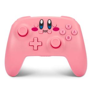 PowerA Wireless Nintendo Switch Controller - Kirby, AA Battery Powered (Battery Included), Nintendo Switch Pro Controller, Mappable Gaming Buttons, Officially Licensed by Nintendo