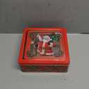 Gisafai 6 Pcs Christmas Cookie Tins with Lids for Gift Giving Metal Cookie Tins Large Medium Small Tin Container Cookie Containers Festive Christmas Treat Tins Party Supplies (Rectangle Snowflake)