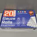 AZEN 20 Pack Gauze Rolls Bandages, 4 in x 4.1 Yards, Premium Medical Supplies & First Aid Supplies, Bandage Wrap Vet Wrap, Mummy Wraps
