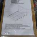 Feonase Queen Size Bed Frame with Charging Station, Linen Upholstered Platform Bed Frame with Wingback Storage Headboard, Solid Wood Slats Support, No Box Spring Needed, Noise Free, Black