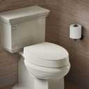 KOHLER 25875-47 Hyten® Elevated Quiet-Close™ elongated toilet seat, Almond