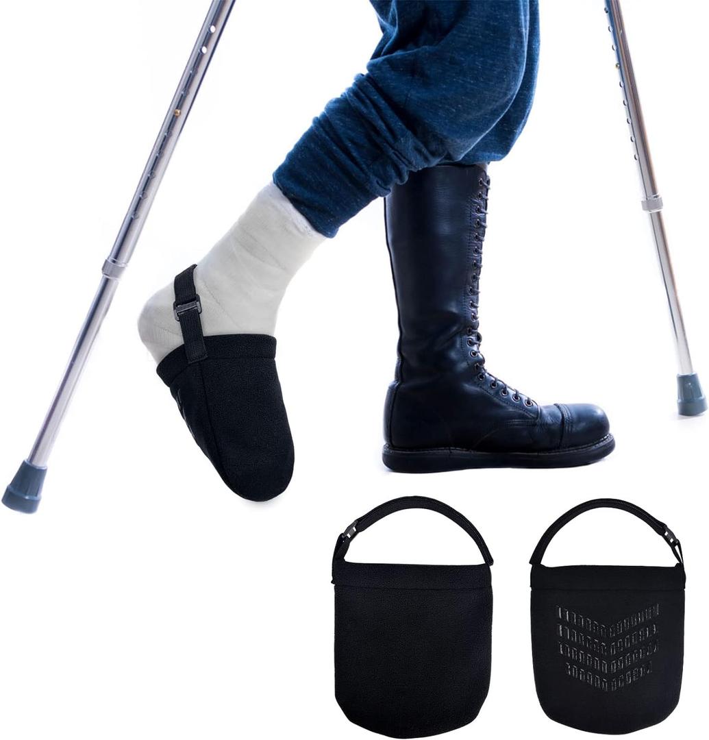 2 PCS Protective Cast Socks Toe Covers for Foot, Soft Warm Cast Socks Over Cast for Men Women Adults, Adjustable Non-slip Cast Toe Covers Fit for Most Casted Foot