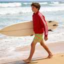 BFUSTYLE Boys Swim Trunks Kid Swim Short with Compression Liner Little Boys Bathing Suit (14-16 Years, B1 Crocodile)