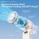 Pro Handheld Portable fan with Turbo Cooling 199-Speed 5500mAh | Hand Held Fan Rechargeable Powerful Mini Personal fan for Travel, Outdoor, Beach & Makeup, Small