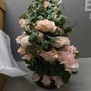 Ling's moment 41" Tall Ground Flowers for Wedding Decor, 2pcs Free Standing Artificial Flowers Arrangements, Aisle Chair Backdrop Decoration for Garden Arch Entryway Ceremony Reception, Blush & Cream