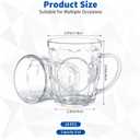 24 Pcs 8 oz Plastic Beer Mugs with Handles Dimpled Steins Clear Small Beer Glasses Reusable Mini Mugs for Picnic BBQ Party Festival Event Oktoberfest Decorations