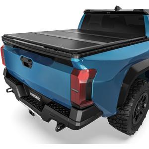 OEDRO FRP Hard Tri-fold Tonneau Cover Fold Truck Bed Covers Compatible with Toyota Tacoma 2024 2025 (Excl. Trail Edition) with 5 Feet Bed with Tacoma Bed Rail