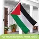 Evergreen Palestine Flag 3x5 flag Outdoor Double Sided, Nation Flags for Outside with Grommets, Palestinian Flag 3-Ply Banners for Garden Patio, Indoor Wall Decor for Room, Works with Standard Estate Flag Poles