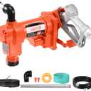 VEVOR Fuel Transfer Pump, 12V DC 16 GPM 1/4 HP Diesel Pump, Extractor Pumps with Manual Nozzle, Discharge Hose and Suction Pipe, for Gasoline, Diesel, Kerosene, Ethanol-Methanol Blends & Biodiesel