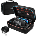 ivoler Carrying Storage All in One Case for Nintendo Switch 2 (2025),Portable Travel All Protective Hard Messenger Bag Soft Lining 20 Games for Switch 2 Console Pro Controller Accessories Black