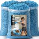 Bean Bag Filler, 15lbs Blue Memory Foam Filling for Beanbag Chair, Couch Cushions, Pillows, Dog Beds, Pouf Ottoman, Punching Bag Filler, Grappling Dummy, Packing Peanuts Replacement