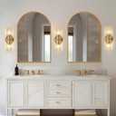 Crystal Wall Sconces Set of Two, 13" Modern Brass Sconces Lighting with K9 Crystal Lampshade,Indoor Wall Sconce Bedroom Wall Light Fixtures for Living Room Bathroom Hallway Stairs Entryway