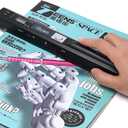 Portable Scanner, Handheld Photo Scanner, A4 Document Scanner for Picture Text Receipt Page in 300/600/900Dpi JPG PDF Format Hand Scanner Support USB Transfer Micro SD Card, No Driver