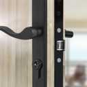 2 x 2 Point Bolt Mortise Lock Body Replacement Parts Fit Pella Storm Door Handleset, Matte Black