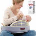 Momcozy Innovative Safety Guard Nursing Pillow - Firm & Springy Memory Foam - Stable, Ergonomic Support & Comfort - Wider Breastfeeding Cushion, Adjustable, Removable Cover, Baby Safety Certified (CozyLite, Cozylite -Grey)