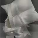 ATAILOVE Flower Girl Basket and Ring Bearer Pillow Set Cute Cherish Wedding Flower Baskets and Pillow(Ivory)